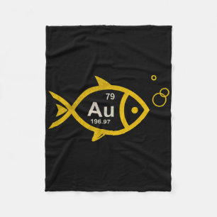 Manta Polar Pez dorado vintage elemento químico Au pesca Quimi