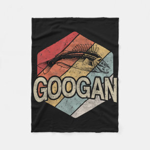 Manta Polar Pez Retro Googan Pesca Vintage Atardecer Divertido