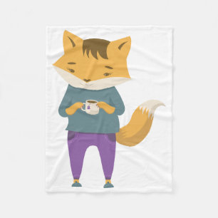 Manta Polar Pezón lindo con taza de té