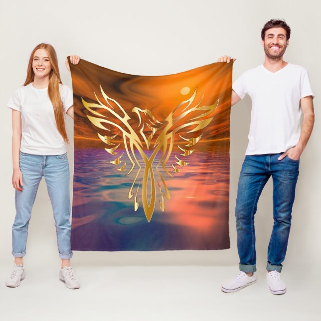 Manta Polar Phoenix Rising Fleece Blanket (In situ)
