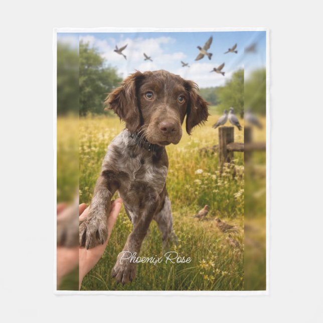 Manta Polar Phoenix Rose, Forever Loyal Sherpa Throw Blanket (Anverso)