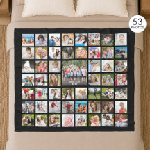 Photo Collage 53 Photos Personalized Black