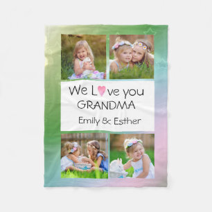 Manta Polar Photo Fleece Blanket for Grandma