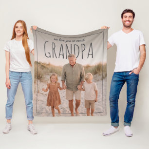 Manta Polar PhotoPop Personalizado Te Amamos Tanto Abuelo