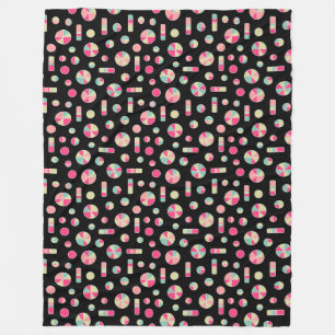 Manta Polar Pi Circles and Bars Pattern 271019v1 - Negro