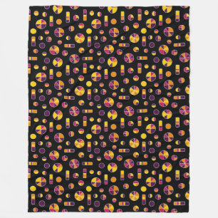 Manta Polar Pi Circles and Bars Pattern 271019v2 - Negro