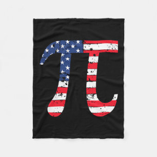 Manta Polar Pi Day Bandera Estadounidense Math Patriótica Nerd