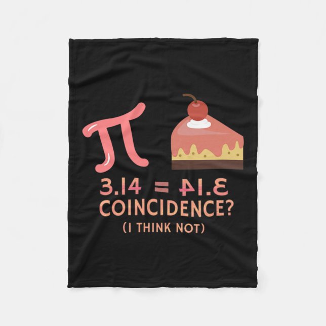 Manta Polar Pi Es Igual A Pie Para El Día Pi 3.14 Math (Anverso)