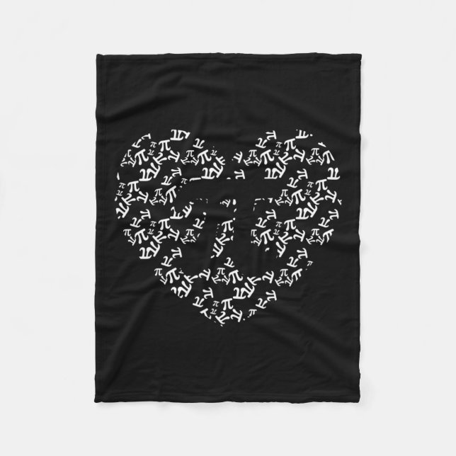 Manta Polar Pi Math Teacher Pi Forma Corazón Día Pi (Anverso)
