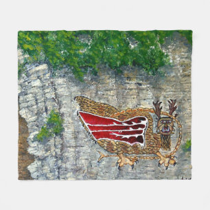 Manta Polar Piasa Bird Illinois Nativa American Legend Fleece