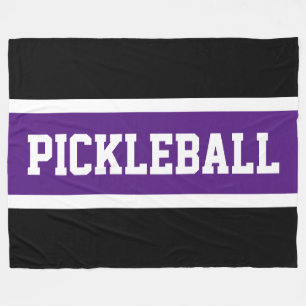 Manta Polar PICKLEBALL Atlético Black Purple White Stripes