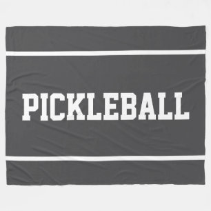 Manta Polar PICKLEBALL Deporte Divertido Rayas Blancas Sobre G