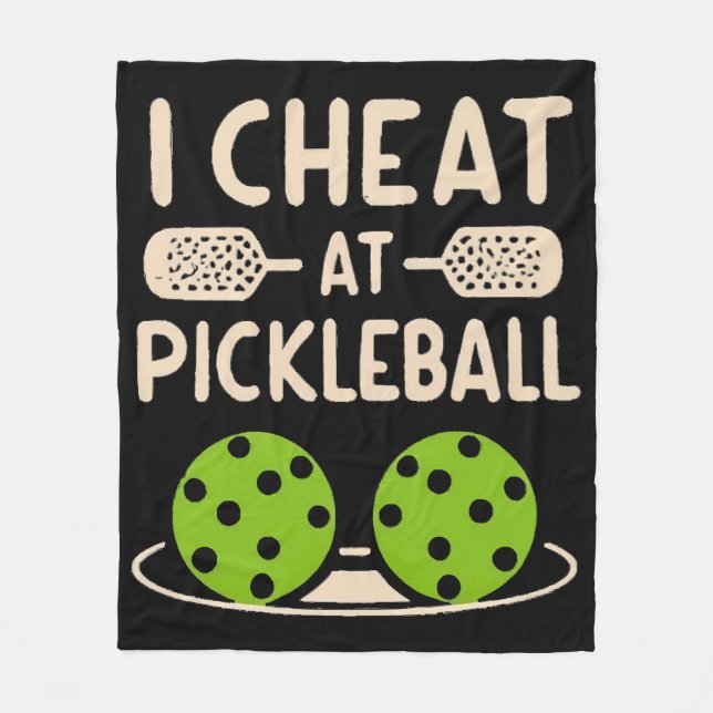 Manta Polar Pickleball Divertido (Anverso)