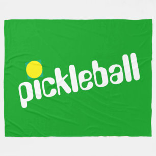 Manta Polar PICKLEBALL Guay Diagonal Texto Sobre El Verde Bril