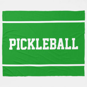 Manta Polar PICKLEBALL Rayas Blancas Deportivas Sobre Verde Br