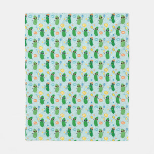 Manta Polar Pickles de Cuadros jugando al Pickleball en azul c