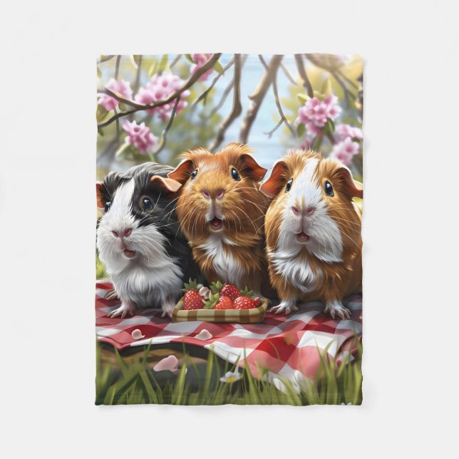 Manta Polar Picnic de cerdos de Guinea (Anverso)