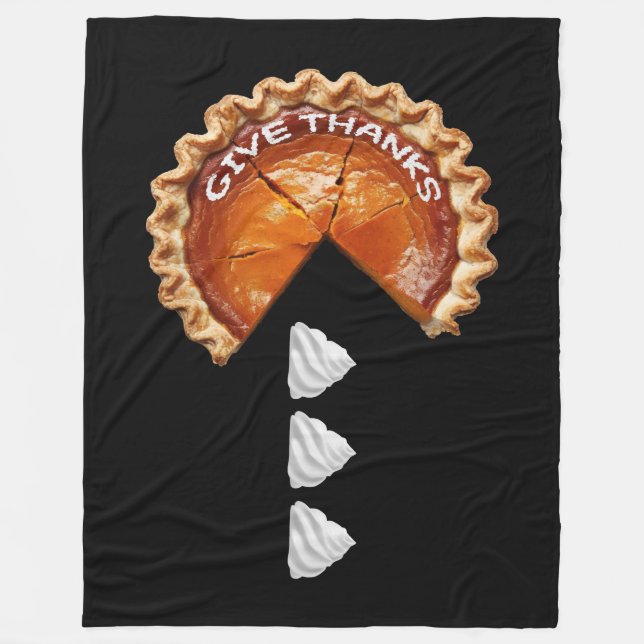 Manta Polar Pie De Calabaza Comer Bañera De Crema Azotada (Anverso)