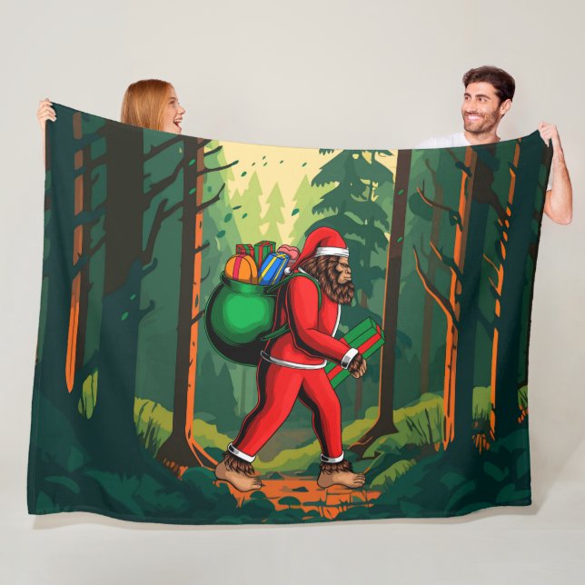 Manta Polar Pie grande: El saco de regalos de Santa Claus (In situ)