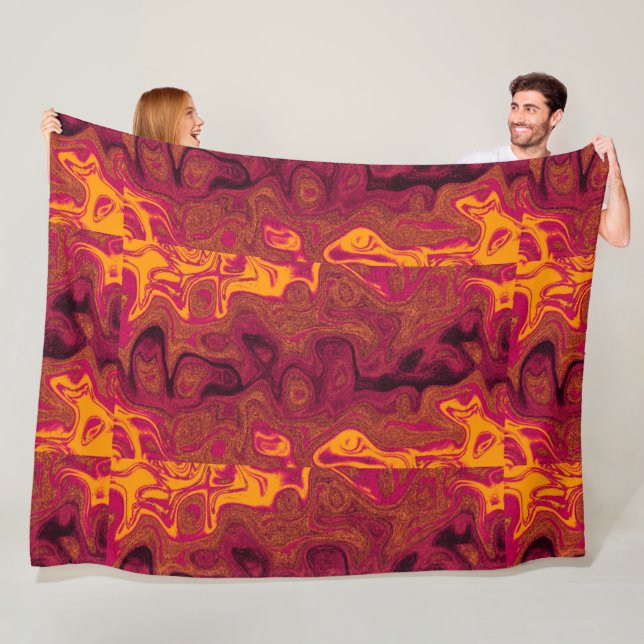 Manta Polar Piedra de fuego de Naranja dorado (In situ)