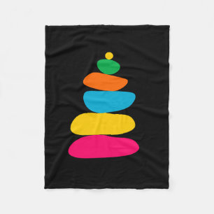 Manta Polar Piedras de balance de zen coloridas