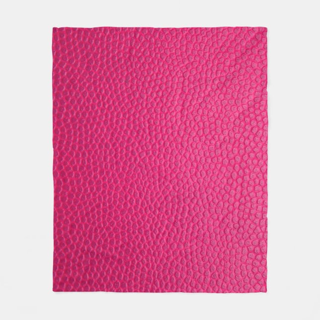 Manta Polar Piel de textura de cuero rosa (Anverso)