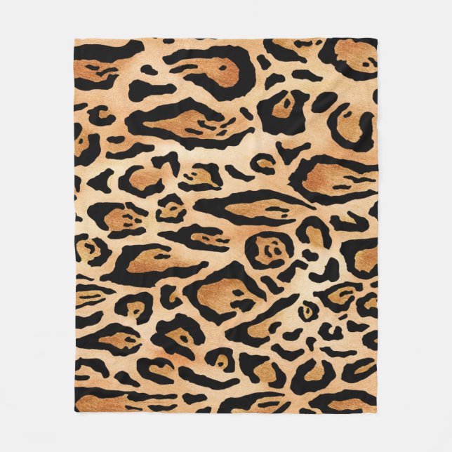 Manta Polar Piel leopardo: Patrón eterno sin foco (Anverso)