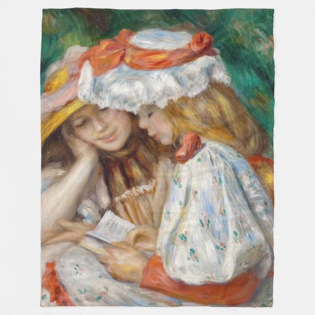 Manta Polar Pierre-Auguste Renoir - Dos Chicas leyendo (Anverso)