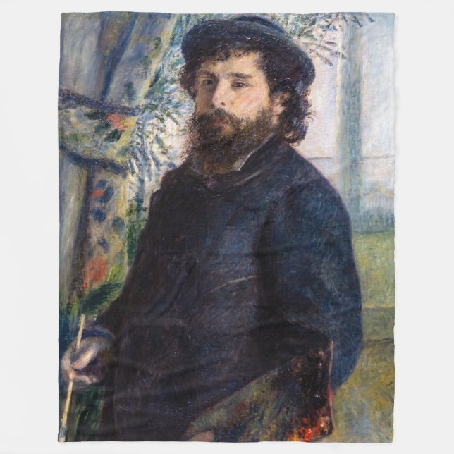 Manta Polar Pierre Auguste Renoir - Retrato de Claude Monet (Anverso)