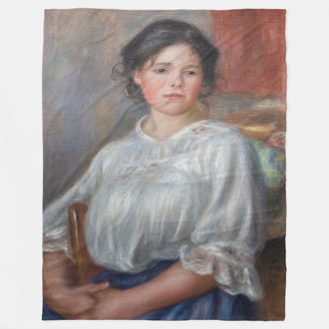 Manta Polar Pierre-Auguste Renoir - Sentada joven (Anverso)