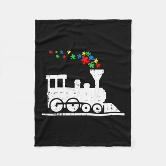 Manta Polar Pieza de rompecabezas de tren Autismo Conciencia N