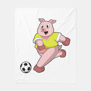 Manta Polar Pig as Soccer player with Soccer