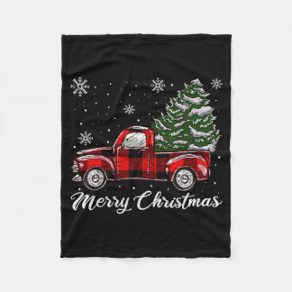 Manta Polar Pijama de Camión Rojo de Árbol de Navidad, Búfalo