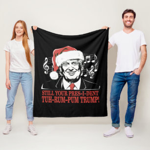 Manta Polar Pijama divertido de Navidad del presidente Trump f
