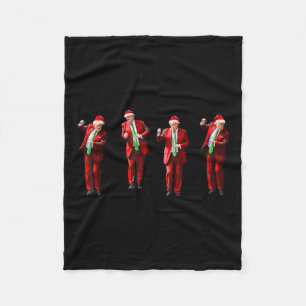 Manta Polar Pijama Navideño Trump Baile Santa Claus Navidad Xm