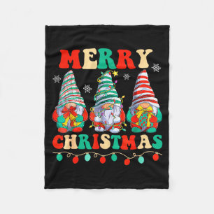 Manta Polar Pijamas Navideñas Gnomo Familia Divertidas 