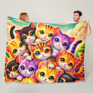Manta Polar Pila de gatitos