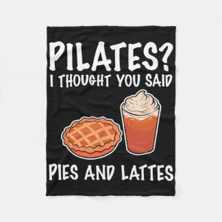 Manta Polar Pilates Divertido Pensé Que Dijiste Tarta Y Lattes