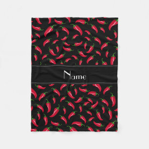 Manta Polar Pimienta de chile negra conocida personalizada