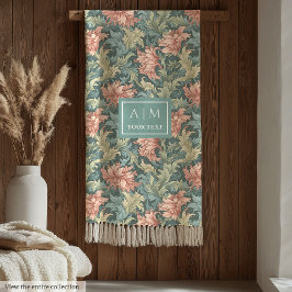 Manta Polar Pimpernel romántico estilo Morris personalizado ac