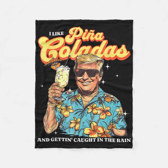 Manta Polar Pina Coladas Donald Trump vacaciones de verano Haw (Anverso)