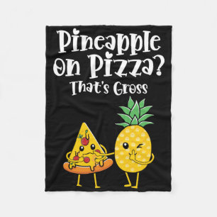 Manta Polar Piña en pizza que dice comida burda y divertida