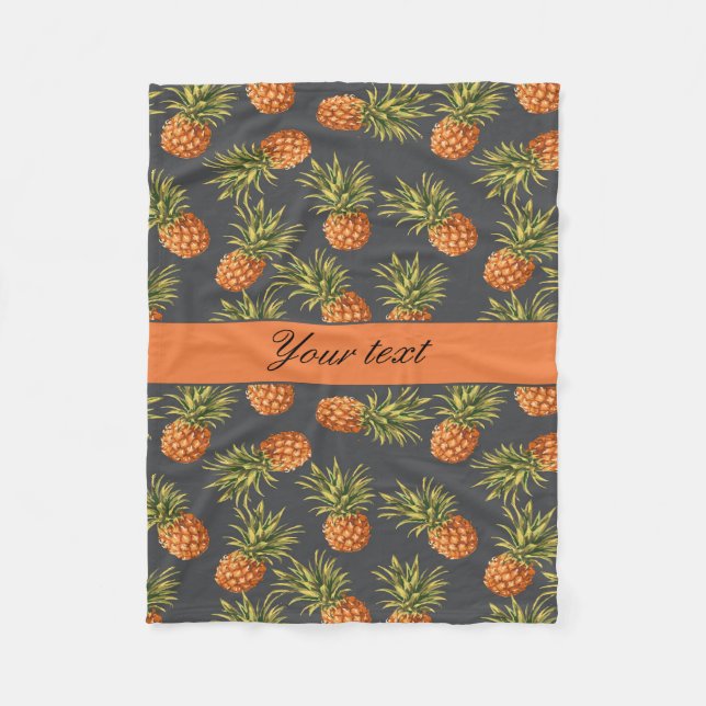 Manta Polar Piña personalizada de moda (Anverso)