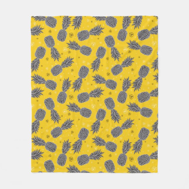 Manta Polar Piñas en el oro (Anverso)