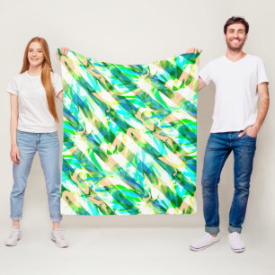 Manta Polar Pincel moderno abstracto y sin inconvenientes, tra