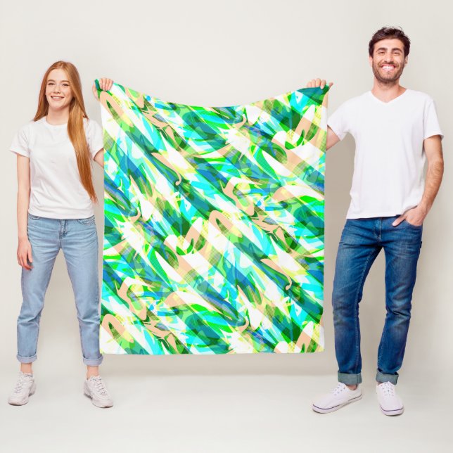 Manta Polar Pincel moderno abstracto y sin inconvenientes, tra (In situ)