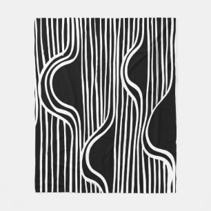 Manta Polar Pincel patrón de grunge. Vintage blanco y negro. a