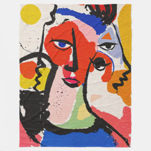 Manta Polar Pinceladas expresivas al estilo Matisse Arte abstr