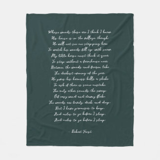 Manta Polar Pine Green Custom Poem Song Lyric Quote 