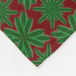 Manta Polar Pine Snowflakes Garnet Fleece Blanket (3 Tamaños)